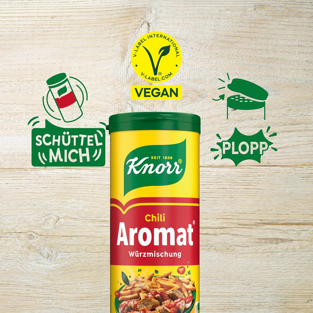 Knorr Würzmischung Chili Aromatisé pour des plats rapides pour assaisonner et assaisonner les pommes de terre, les pâtes, les légumes et plus encore 90 g
