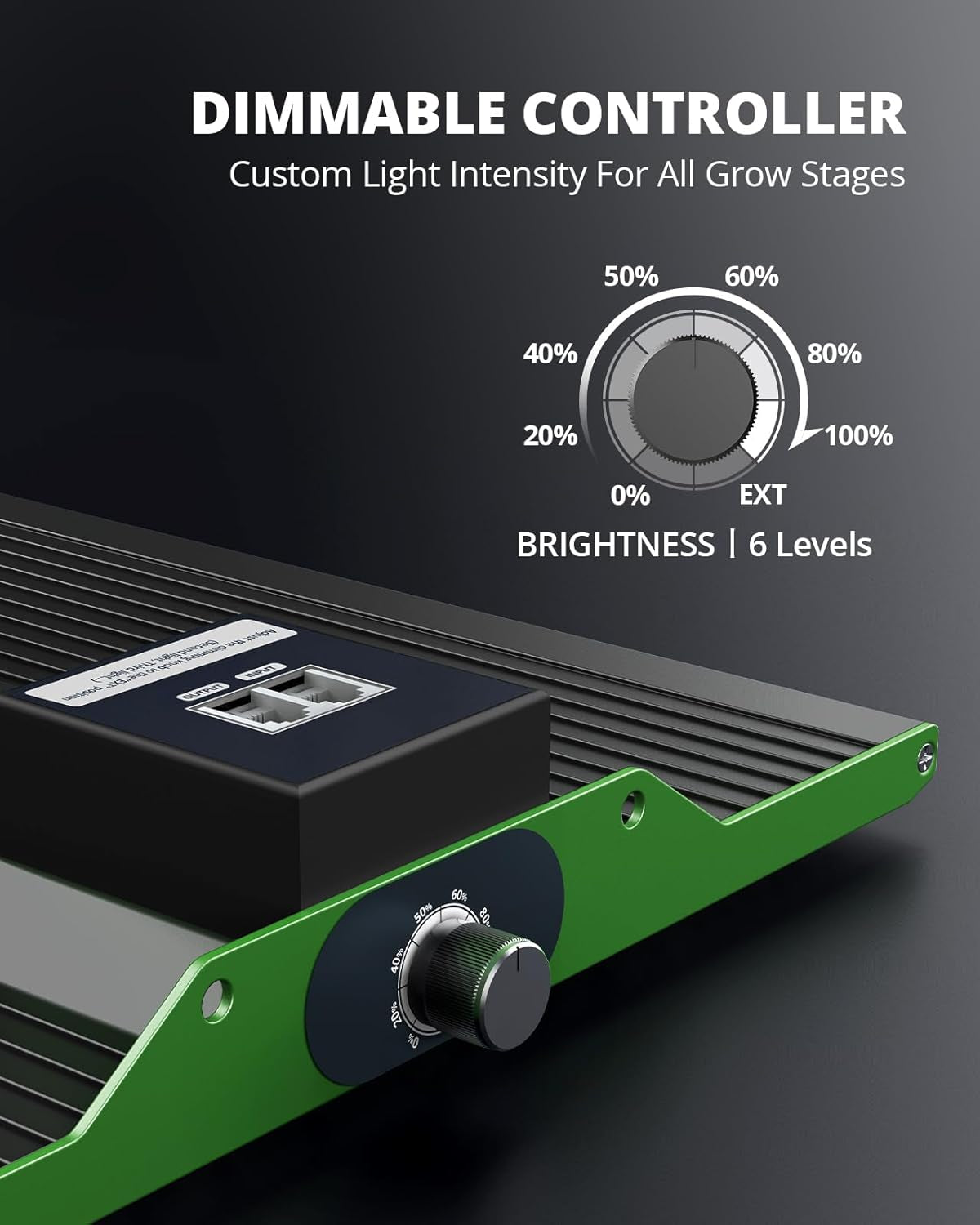 VIPARSPECTRA P1000 Lampe de culture LED à spectre complet 2024 LED 0 % à 100 % variable pour serres, plantes d'intérieur, semis, légumes, fleurs, tentes de culture 60 x 60 cm et 80 x 80 cm