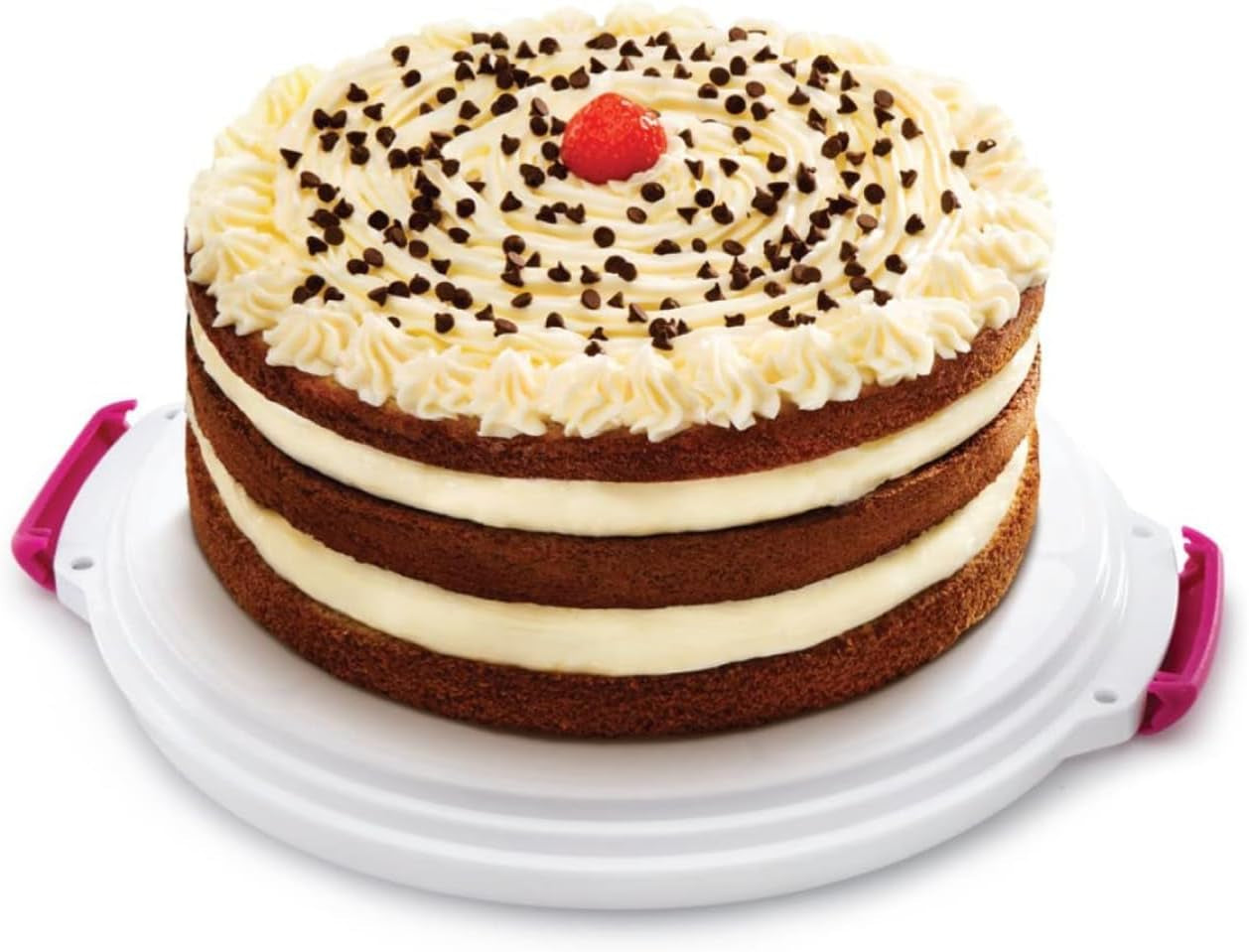 Boîte à gâteaux Metaltex, réglable en hauteur, polypropylène, blanc/transparent, ⌀ 30 cm, réglable en hauteur 8 et 15 cm Boîtes de conservation Naty Shop