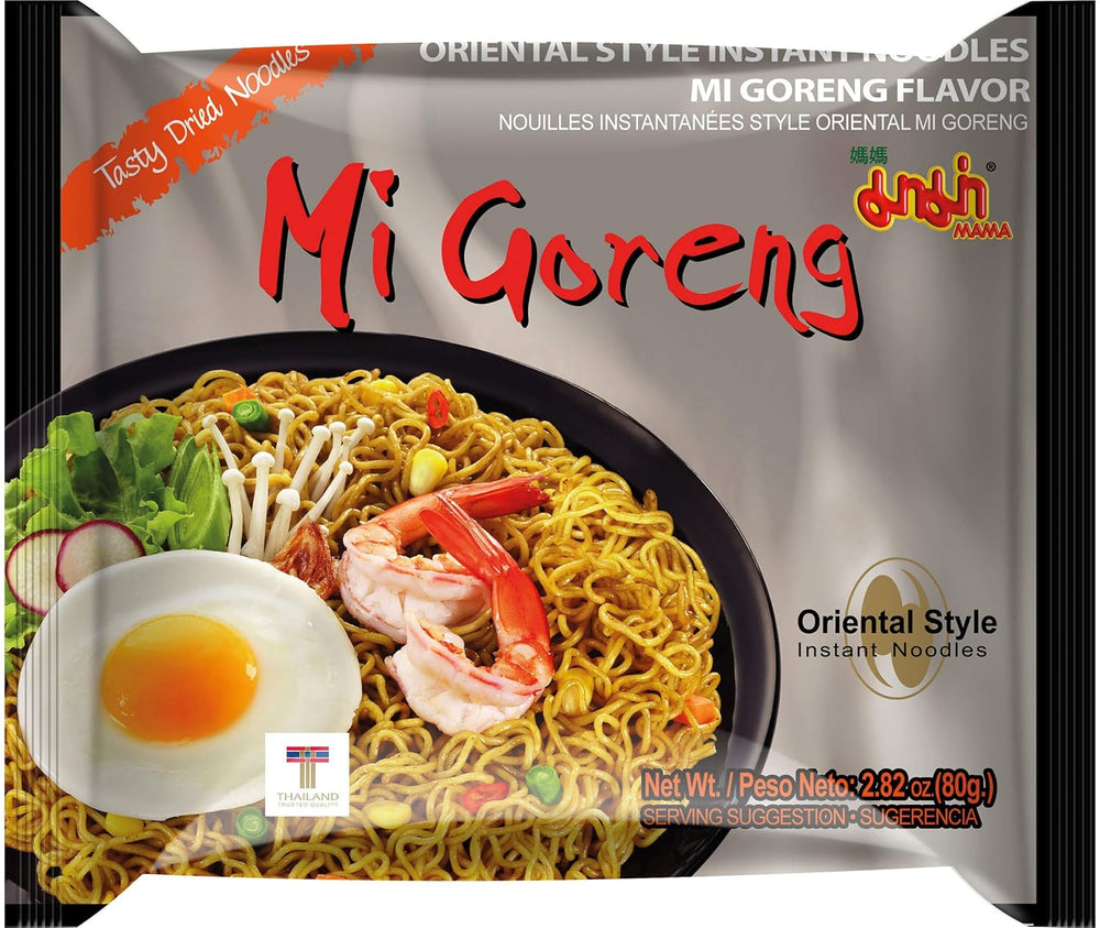 Mama Mi Goreng Nouilles instantanées 80 g, paquet de 20 (20 x 80 g)