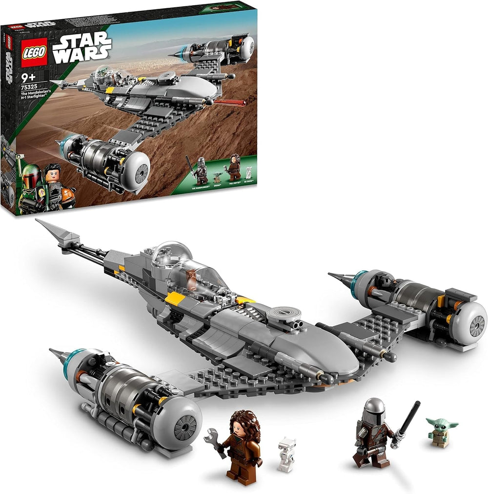 LEGO Star Wars Le combattant mandalorien N-1 du livre de Boba Fett Jouet de construction avec vaisseau spatial Ensemble de 4 personnages incluant la figurine de Bébé Yoda 75325 Jeux de construction Besuche den LEGO-Store Single