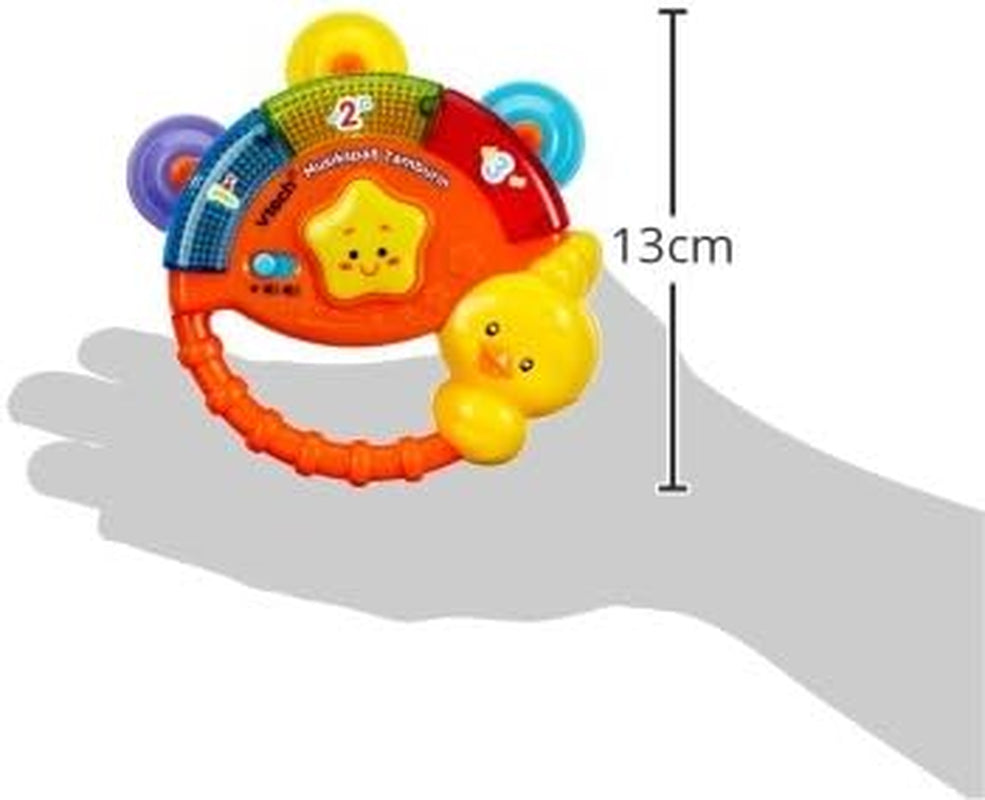 Vtech Baby Boule Musicale Magique 3-en-1, 9-36 Mois & Tambourin Amusant Baby Music - Jouet Électronique avec Musique et Effets Sonores - Pour 9-36 Mois Jouets Bébé Bebe Naty Shop