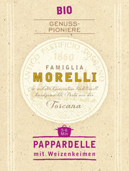 BioGourmet Pappardelle au Germe de Blé – Pâtes larges biologiques pour ragoûts et sauces – avec nutriments supplémentaires | 500 g Bio et Vegan