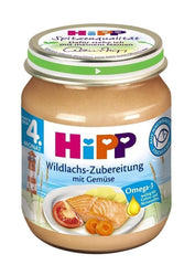 Préparations de viande Hipp, préparation de veau aux légumes Mère et Enfant Naty Shop 6 x 125 grammes Saumon sauvage/légumes