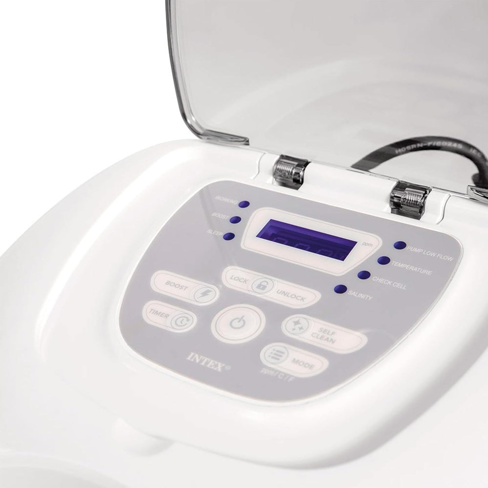 Intex 26668 - Système de filtration d'eau salée Krystal Clear pour pompe de filtration 2650-12112 L/h pour petites piscines jusqu'à 26500 L plastique blanc