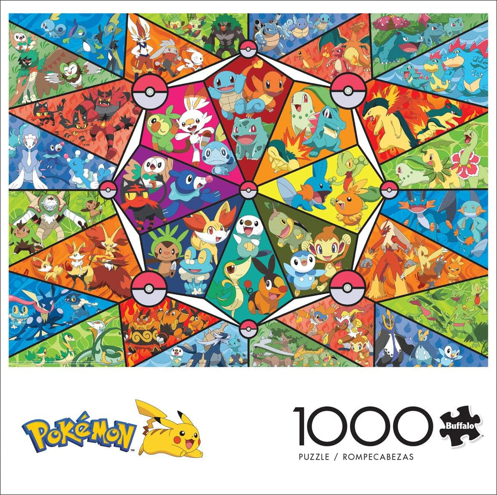 Buffalo Games - Pokémon - Démarreur vitrail - puzzle 1000 pièces Puzzle Naty Shop