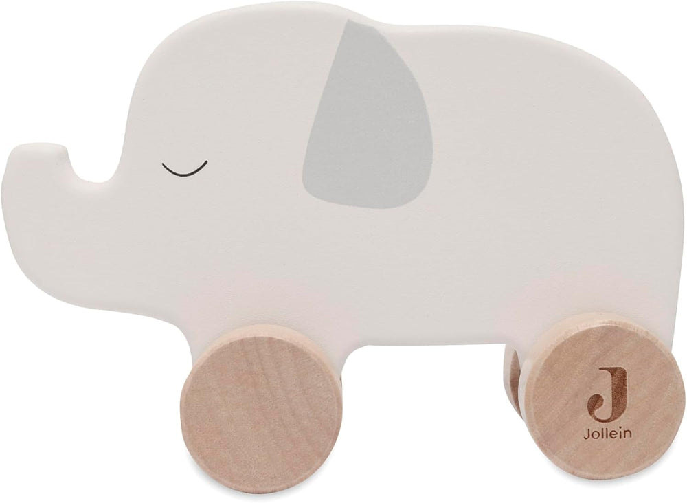 Jollein 112-001-67090 Jouet en bois à roulettes, vert Jouets Bebe Naty Shop Elefant