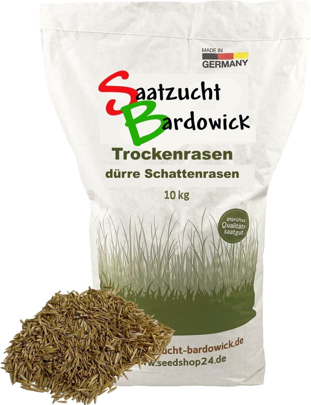 10Kg Für Ca. 300 M² Schattenrasen Dürreresistent Rasensamen Qualität Rasen Rasensaat Rasenmischung