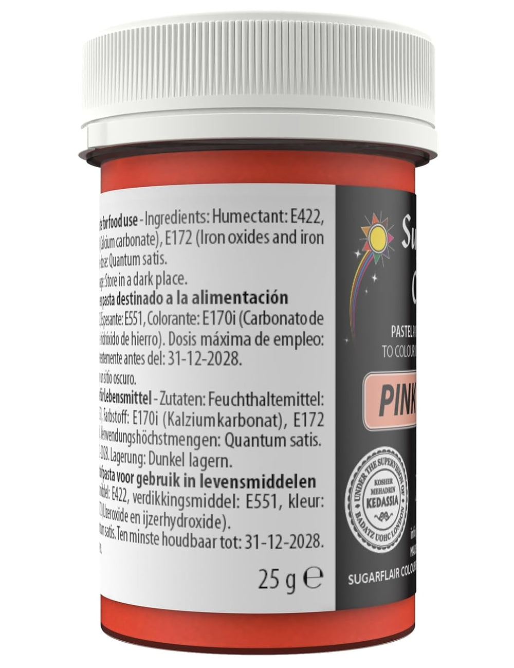 Pâte colorante alimentaire au miel rose pastel Sugarflair - Hautement concentrée pour une utilisation avec de la crème au beurre, de la pâte à sucre, du glaçage royal ou des mélanges à gâteaux, colorant alimentaire vibrant - 25 g