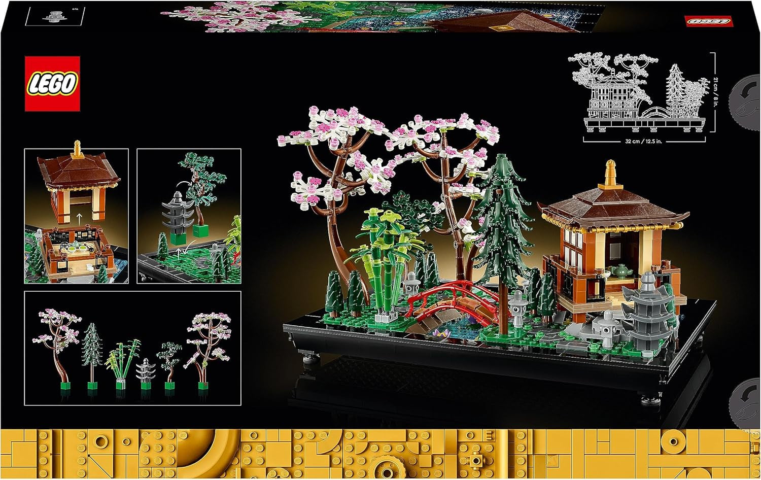 Lego Icons Garden Of Silence - Ensemble de jardin botanique zen pour adulte avec fleurs de lotus - Décoration de bureau d'inspiration japonaise personnalisable - Cadeau pour femme et homme 10315 Jeux de construction Besuche den LEGO-Store