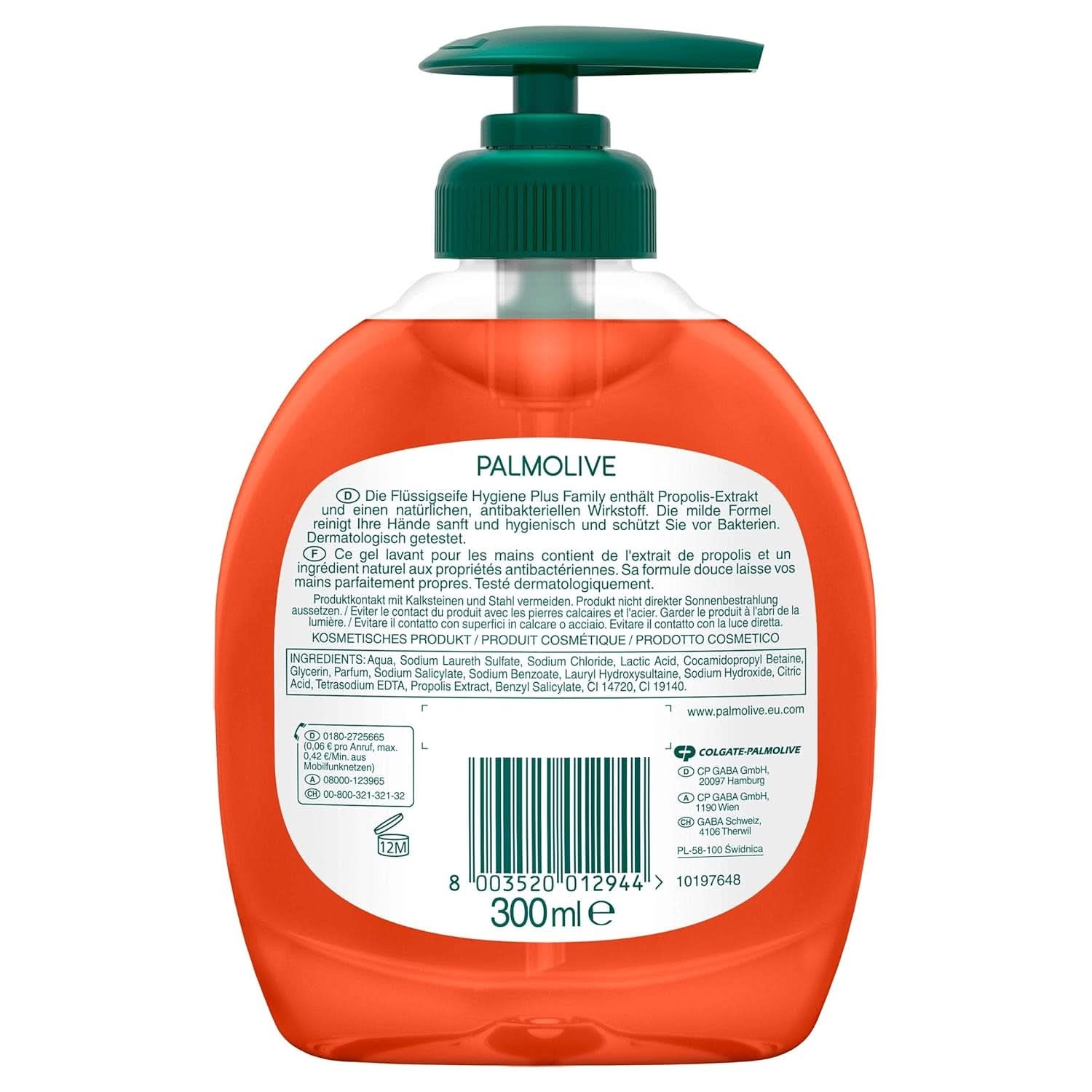 Palmolive, Savon liquide pour le nettoyage délicat des mains, coffret 6 x 300 ml Douche et bain Naty Shop