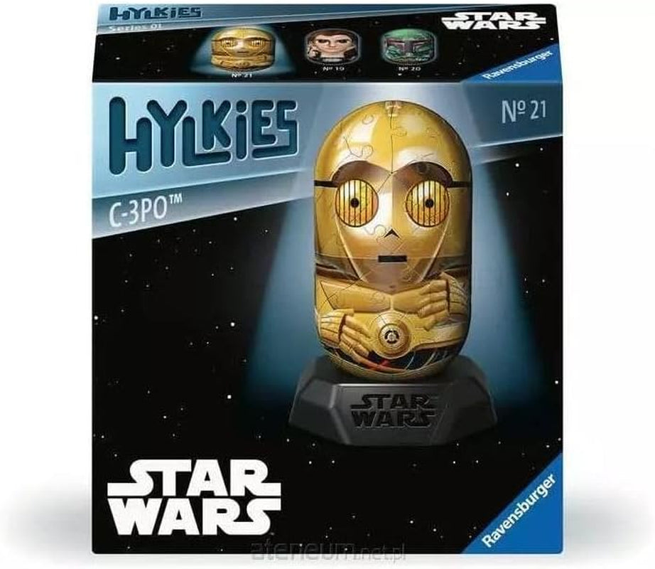 Ravensburger Hylkies : Figurines à collectionner Star Wars DIY - Figure #03 - Princesse Leia - Construire, tomber amoureuse, collectionner - Mini figurines de fans de Star Wars Figurines d'action Naty Shop C-3Po