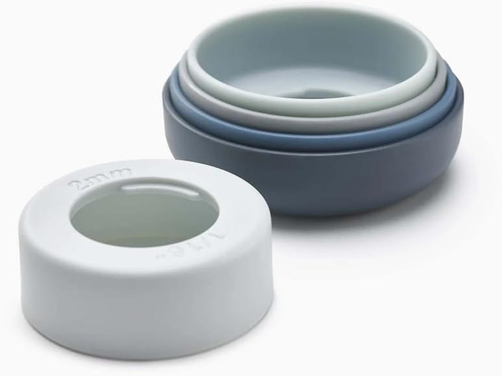 Joseph Joseph PrecisionPin - Rouleau à Pâtisserie Ajustable, Rouleau à Pâtisserie et Pâtisserie, Bois de Hêtre, Bleu Pastel, Ciel