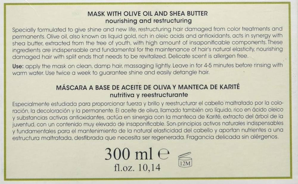 Masque visage à l'huile d'Oliva - Masque capillaire 300 ml Naty Shop