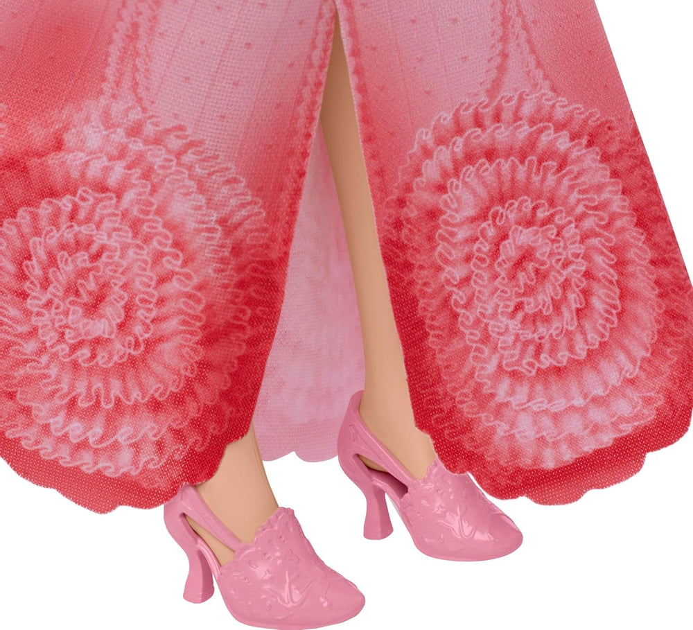 Mattel Singende Glinda-Modepuppe aus Wicked und Accessoires, beweglich und mit vom Film inspiriertem Look sowie abnehmbarem Outfit, singt Heißgeliebt, JLG49, Pink