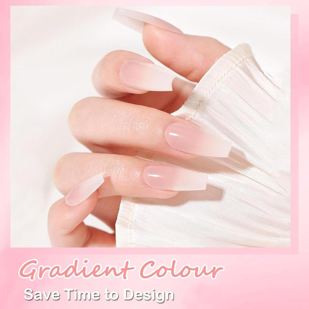 Ensemble de faux ongles Ballerine – 240 pièces de faux ongles rose lilas délicats, colle complète sur faux ongles, ensemble de faux ongles pour manucure et nail art pour femmes et filles (rose lavande)