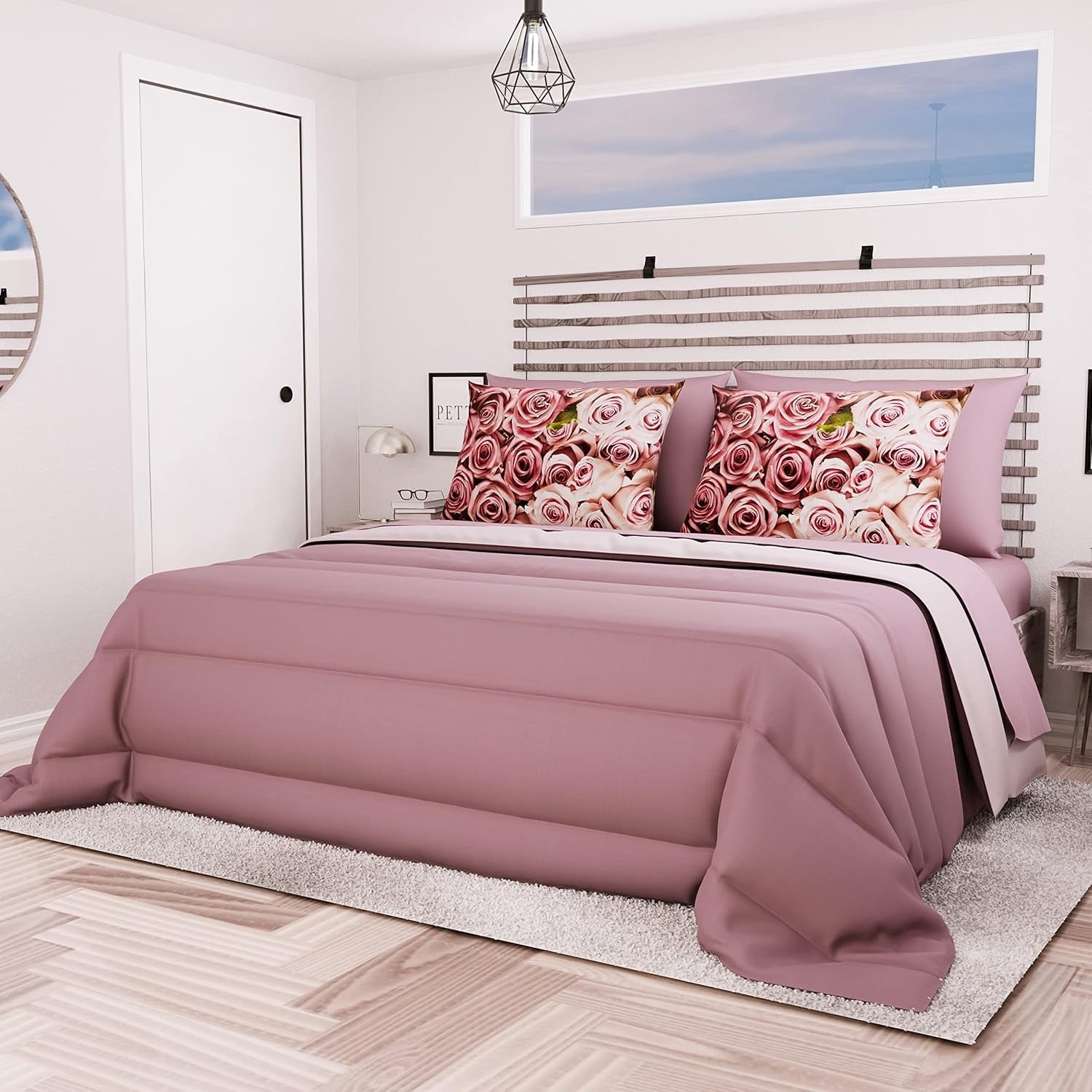 PETTI Artigiani Italiani - Couverture d'hiver pour lit double, maxi, monochrome, double face, blanc, gris, 100% Made in Italy