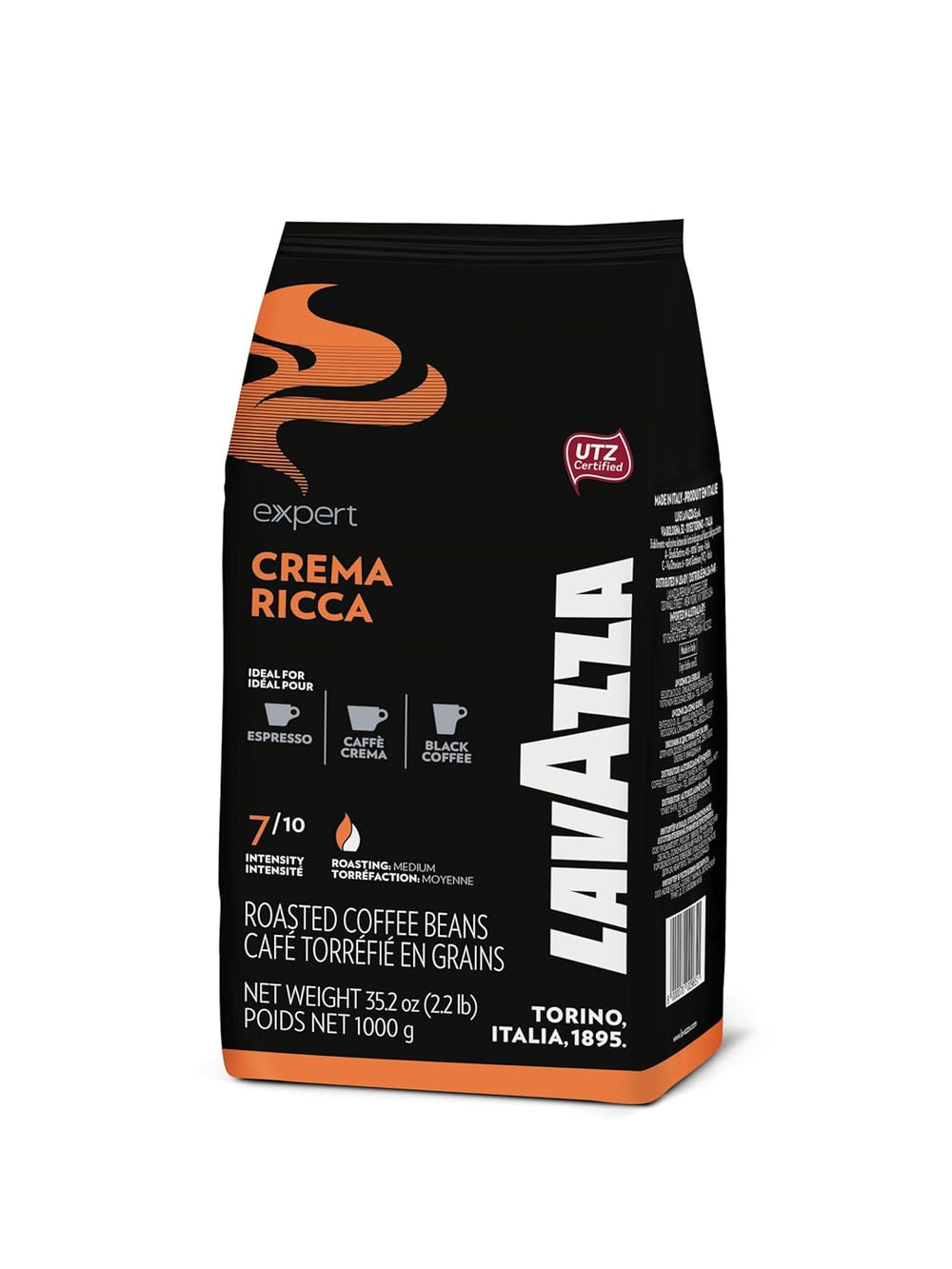 Lavazza Expert Plus Crema Ricca Espresso - 6 grains de café entiers x 1 kg
