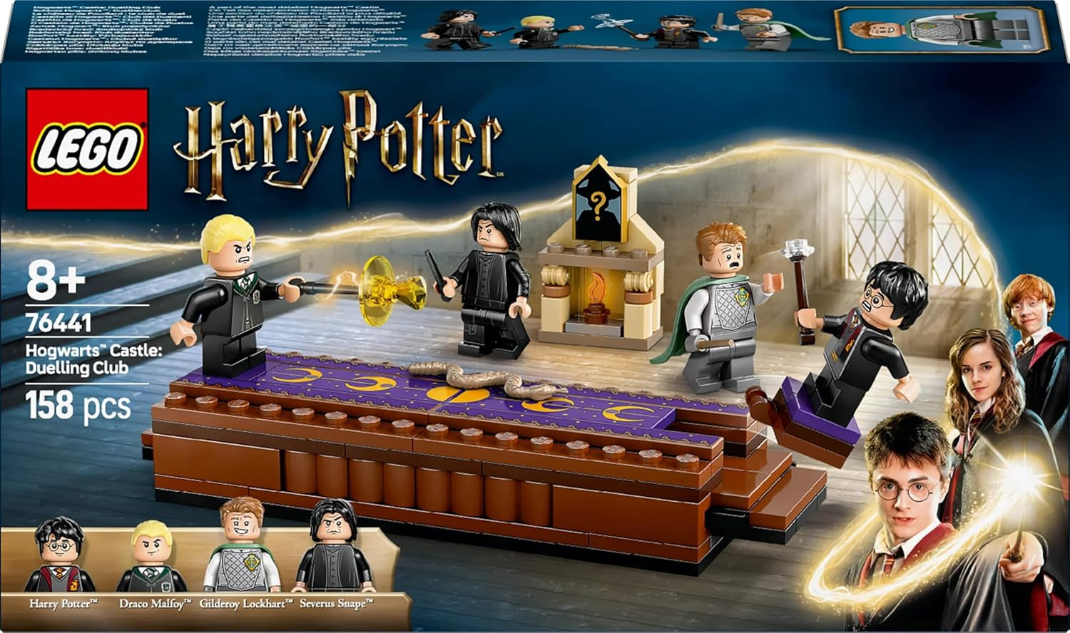 LEGO Harry Potter Château de Poudlard : ensemble de construction du club de duel avec 4 figurines incl. Draco Malfoy, Gilderoy Lockhart et Severus Snape, set Avec fonction Pour garçons et filles à partir de 8 ans 76441 Jeux de construction Besuche den LEGO-Store