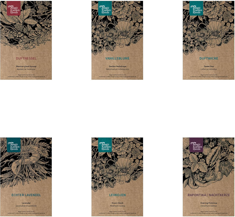 Plantes parfumées - coffret cadeau avec graines et 6 plantes aux fleurs joliment parfumées