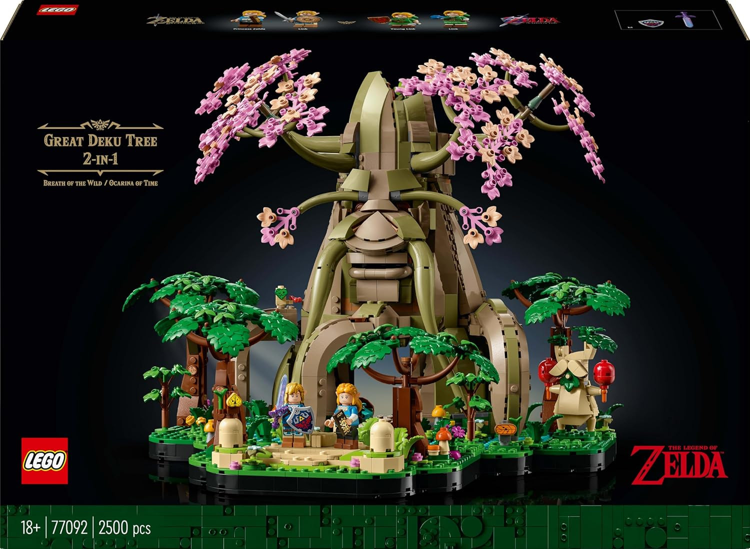 LEGO The Legend of Zelda Deku Tree 2-In-1 - pièce de collection avec princesse Zelda et 3 figurines Link - jeu de construction pour adultes et idée cadeau pour les fans de jeux vidéo - 77092 Jeux de construction Besuche den LEGO-Store