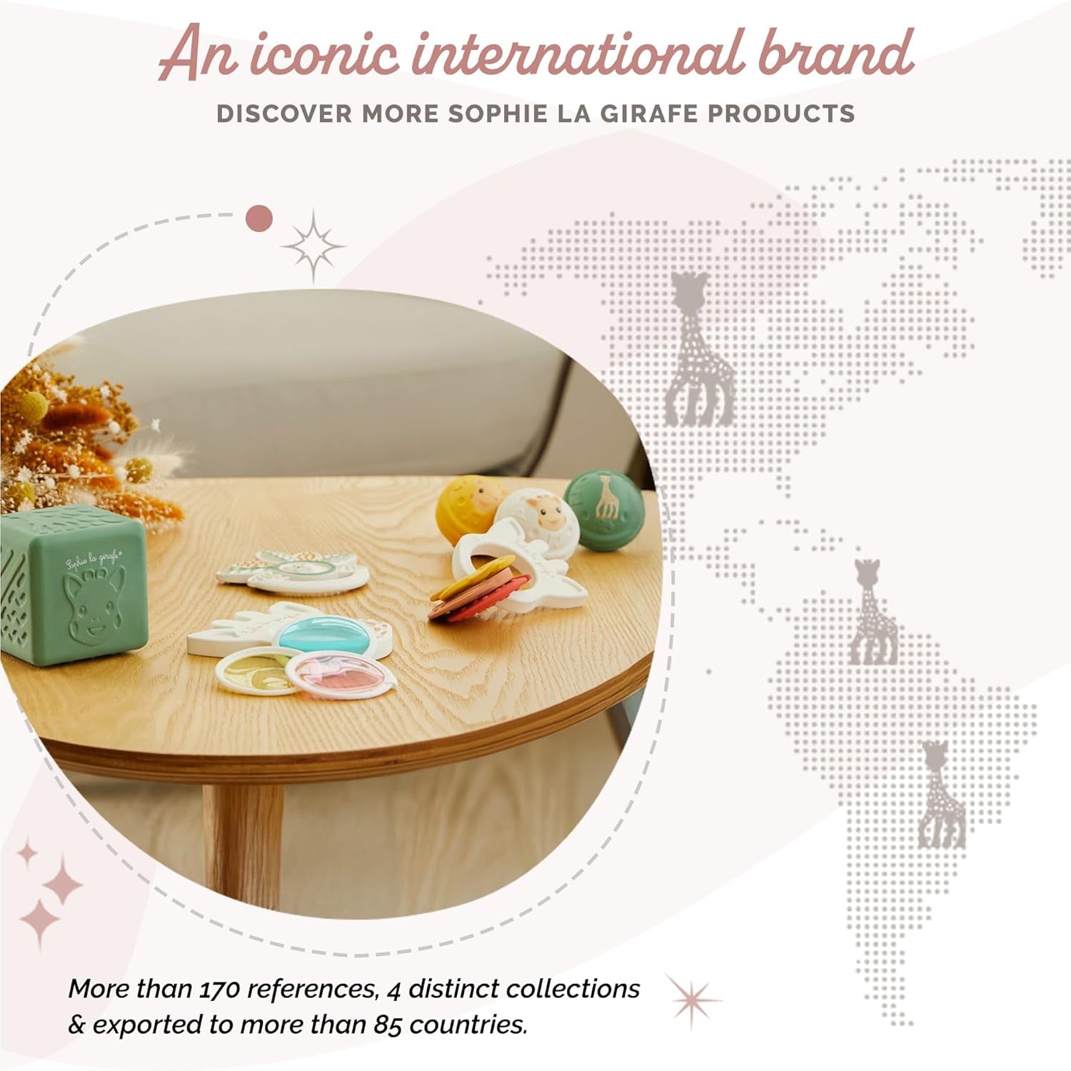 Sophie la girafe - Anneau de dentition aux mille feuilles Sophie la girafe - Jouet à mâcher - Caoutchouc - Textures variées - Pour bébé dès 0 mois