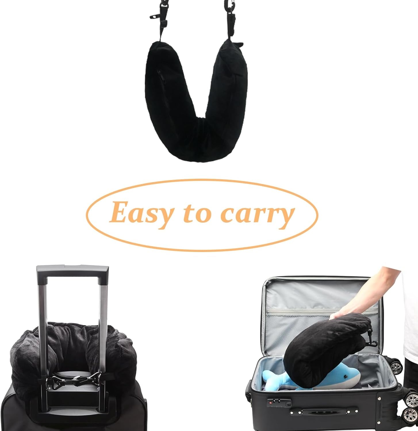 Bivpreom Oreiller de voyage en peluche, oreiller de voyage en peluche, oreiller de voyage, rembourré de vêtements, se transforme en bagage supplémentaire sans excédent de bagages Oreillers de voyage Naty Shop