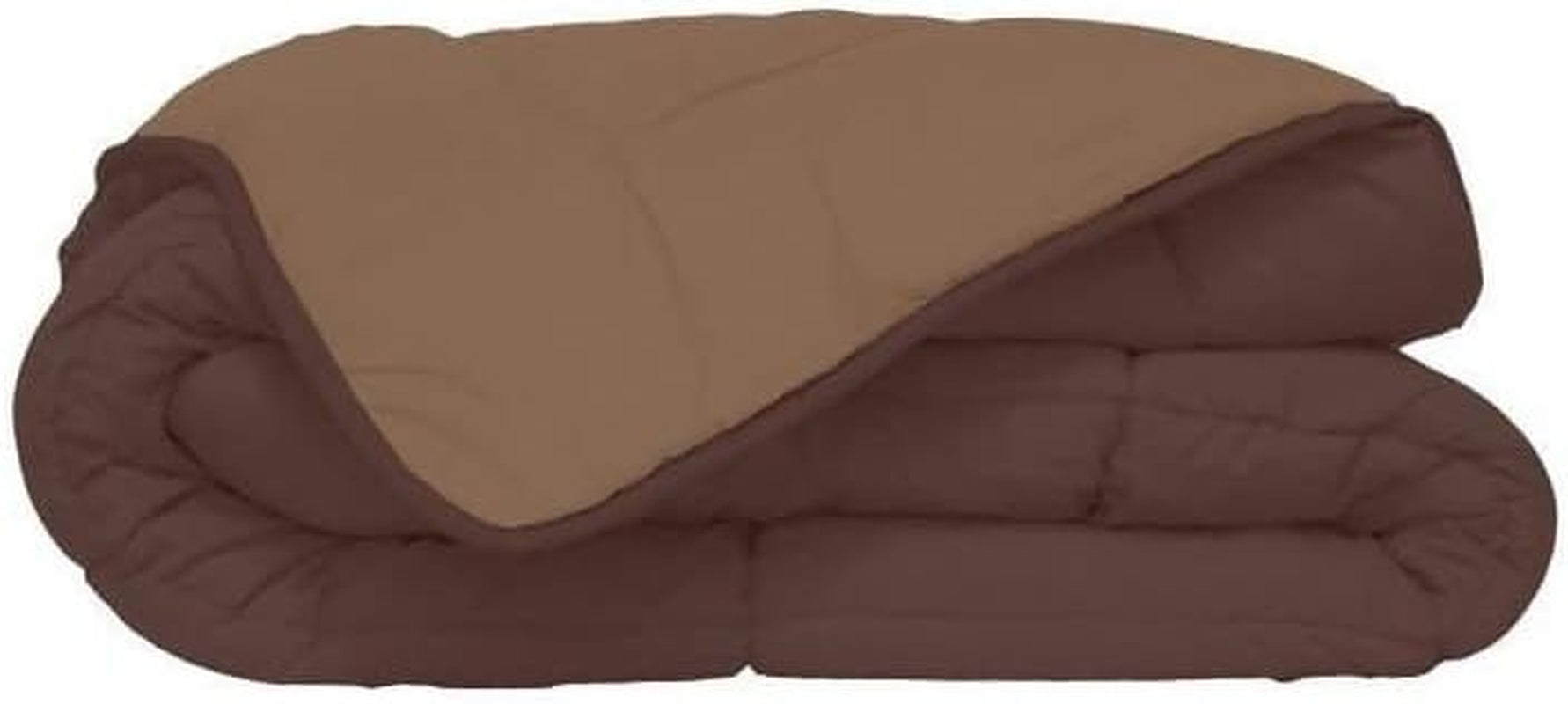 Calgary Housse de Couette Polyester Chocolat/Mocca, Polyester, Chocolat/Moka, 240X220X1 Cm Couettes et couettes Naty Shop 260X240X1 cm