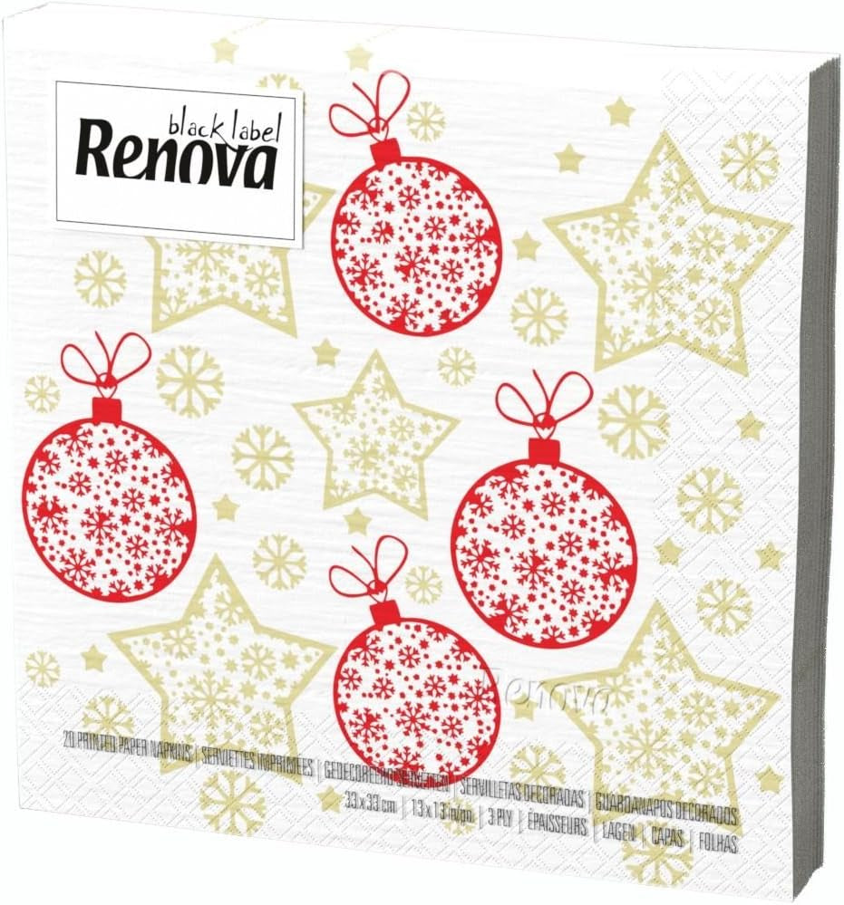 Serviettes de Noël Renova - 20 serviettes en papier