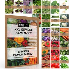 20Er Gemüse Samen Set Von , 20 Sorten Premium Gemüse Saatgut Im Gemüseset Für Den Anbau Im Garten, Hochbeet Oder Balkon - XXL Gemüsesamen Sortiment - Samenfestes Saatgut!