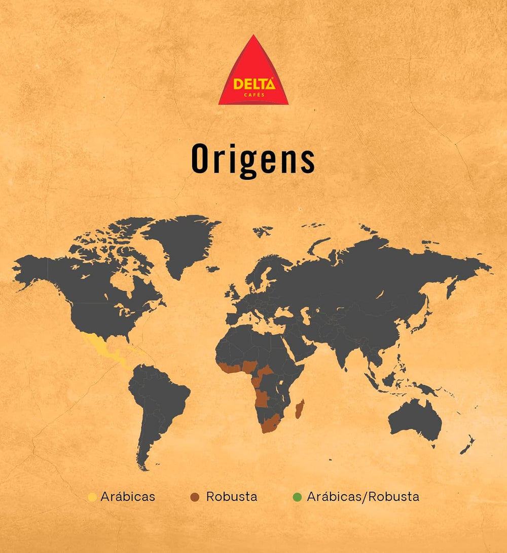 Lot de grains de café Delta, emballage Or, 500 g