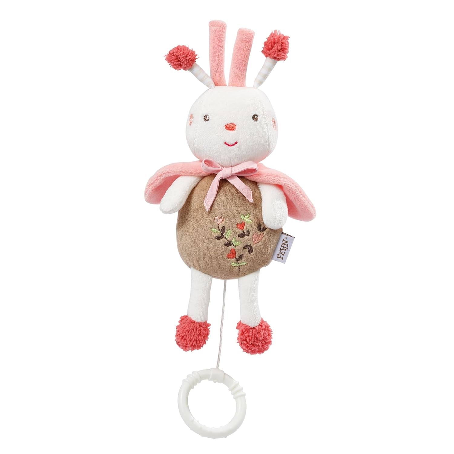 Fehn boîte à musique bébé somnifère mouton - peluche avec attache - chanson somnifère "Brahms berceuse" - jouet pour enfants pour le voyage et la maison - jouets musicaux pour bébés et enfants Jouets Bebe Naty Shop Bee