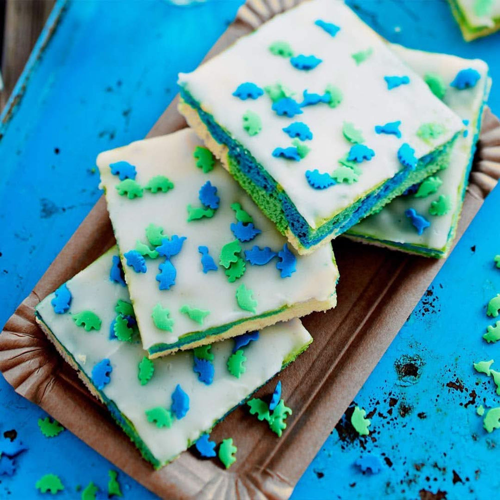 RUF Dinolino Cake, Gâteau en feuille tricolore au goût de citron, 850 grammes Sprinkles Naty Shop
