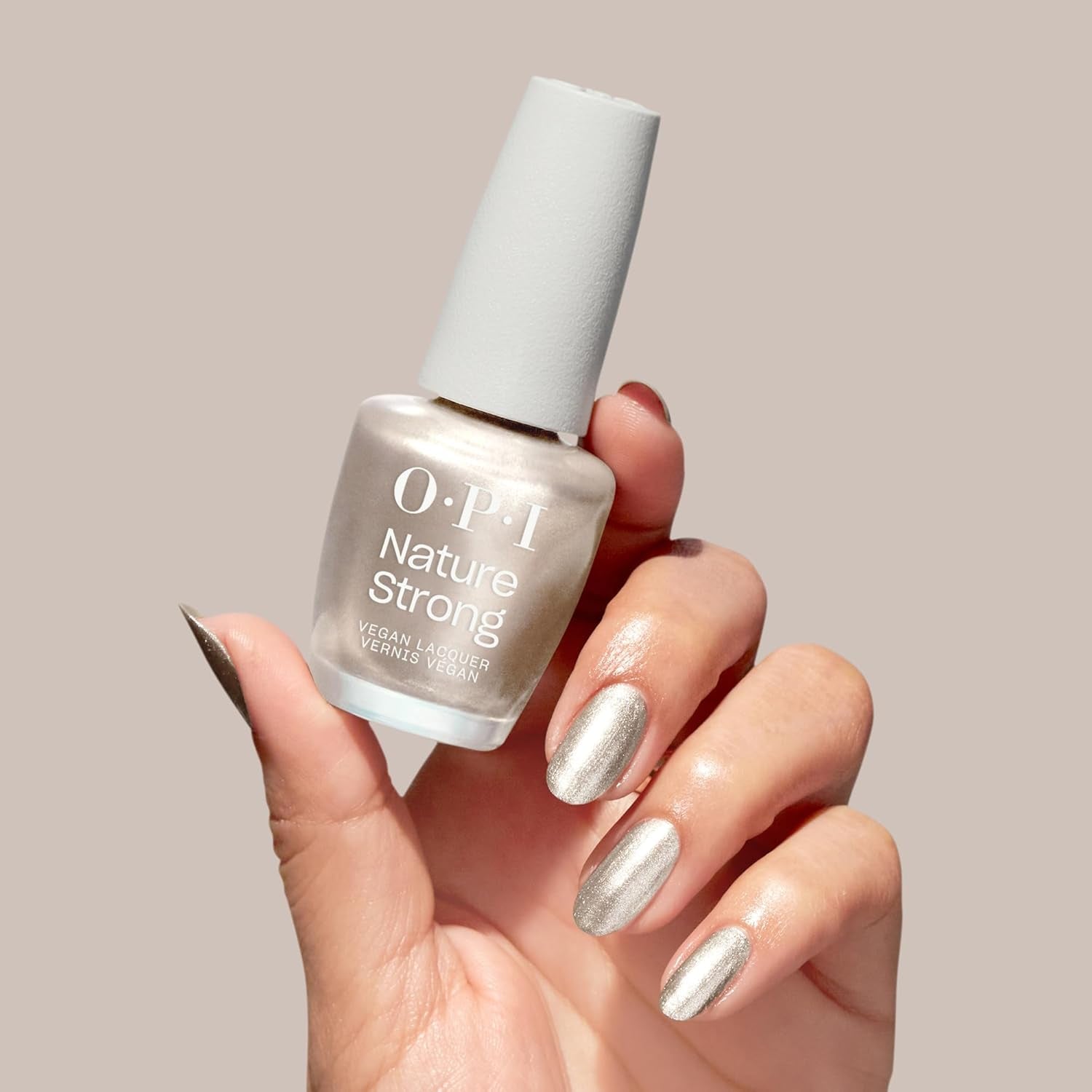 OPI Nature Bright Glitter & Shimmer - vernis à ongles longue durée avec une formule végétalienne innovante contenant des ingrédients naturels - pour des ongles brillants