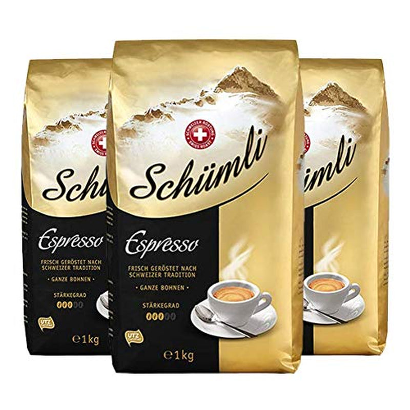 Café en grains Schuümli Espresso 1kg, paquet de 3 (3 x 1000g)