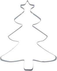 Zenker Boîte à biscuits de Noël XL – Boîte à biscuits en forme d'arbre de Noël pour des biscuits délicieux et sucrés – Boîte à biscuits 2 en 1 et cadre de cuisson en acier inoxydable argenté