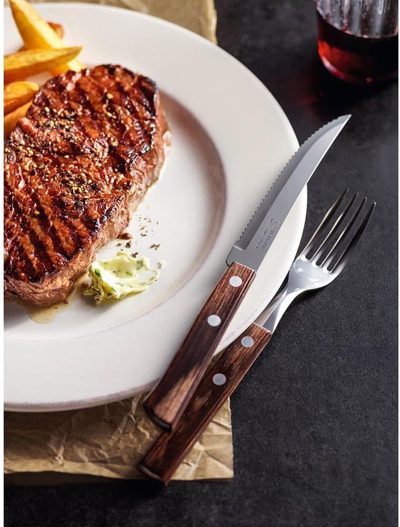 Tramontina 14 pièces ensemble de couverts de gril en acier inoxydable couverts à steak ensemble de gril cuisine Naty Shop