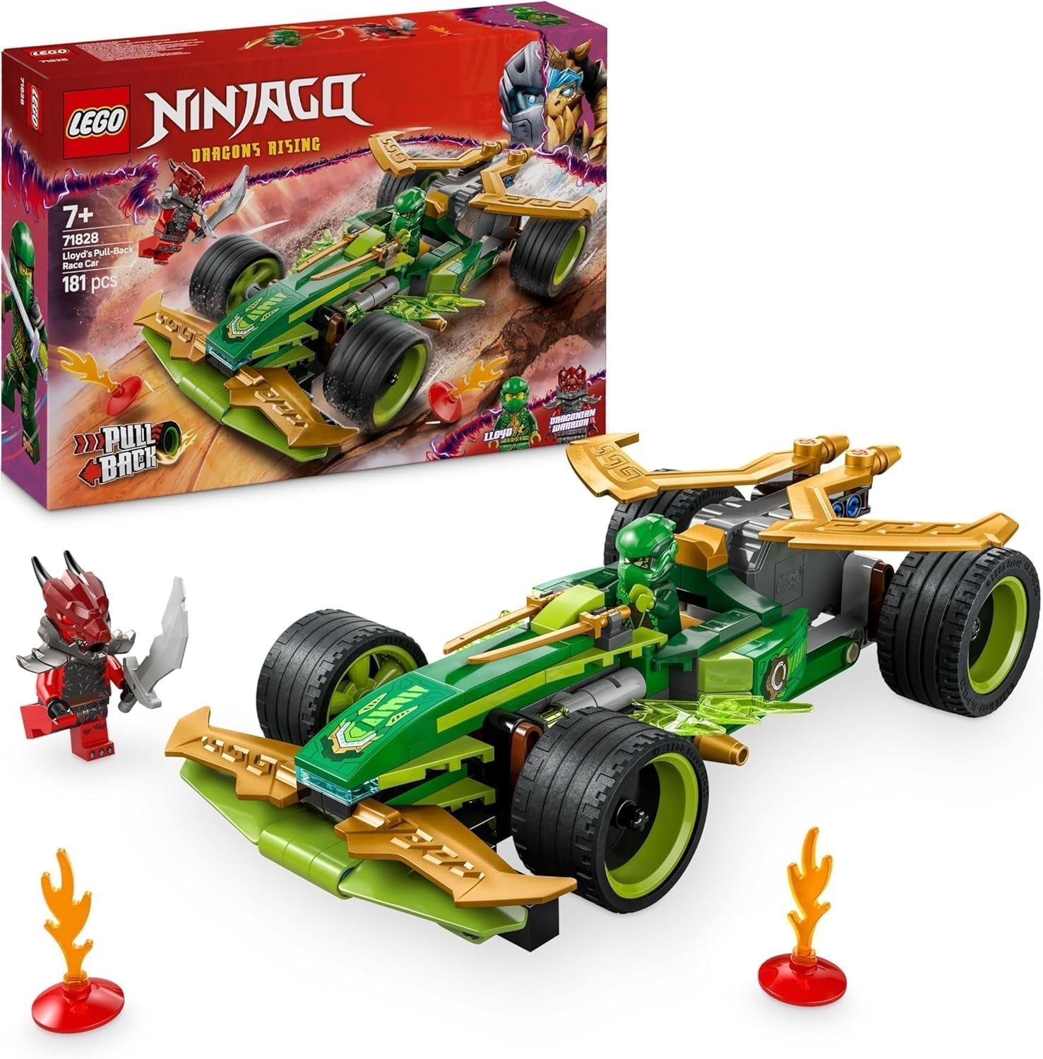LEGO NINJAGO Lloyd's Action Speedster - Voiture de construction avec 2 figurines pour jeu de rôle, jouet de construction pour enfants - Cadeau pour garçons et filles de 7 ans 71828 Ensembles de construction Besuche den LEGO-Store Default Title