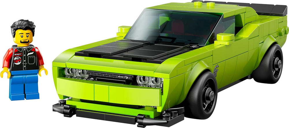LEGO Speed Champions Dodge Challenger SRT Hellcat Sportwagen - Spielzeugauto mit 1 Minifigur zum Sammeln - Kreatives Rennauto - Rennauto zum Bauen - Geschenk für Jungen, Mädchen ab 9 Jahren 77237
