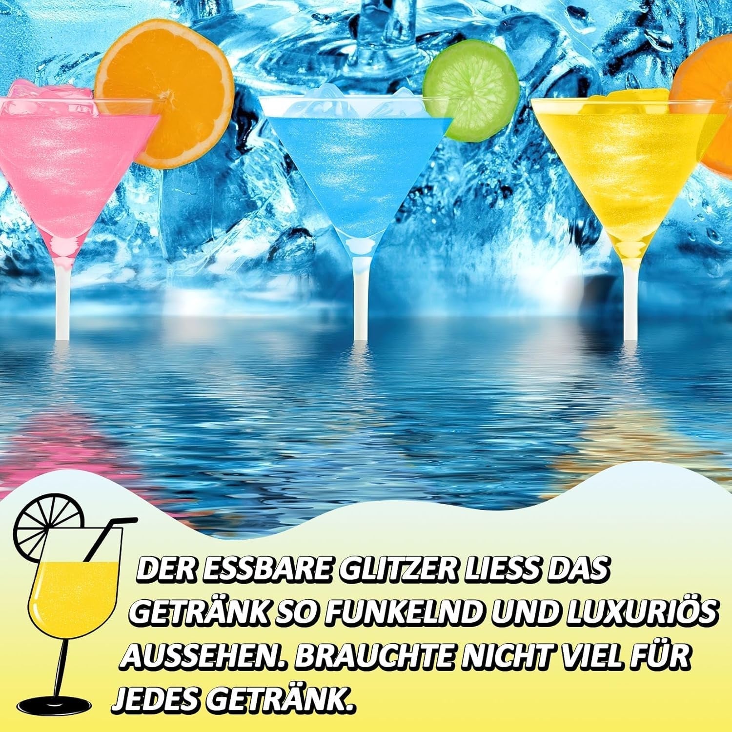 Kicofood, paillettes comestibles, 5 grammes, différentes couleurs Glitter Naty Shop