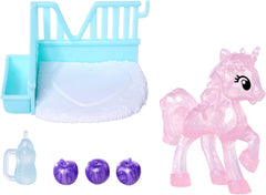 Simba Evi Love Unicorn Play Doll portant une jolie robe licorne avec un bandeau assorti, comprenant une licorne avec une écurie, des pommes et une gourde, 12 cm, à partir de 3 ans