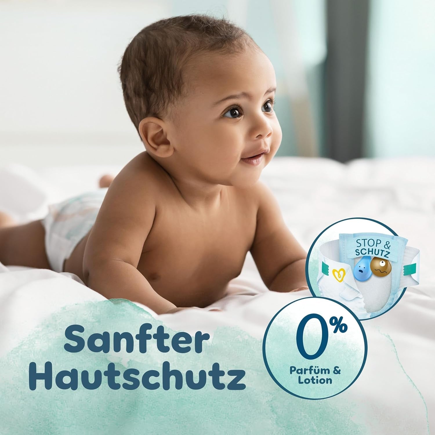 Couches Pampers Harmony taille 6, 144 couches, 13 kg+, protection douce de la peau avec protection 100 % Pampers