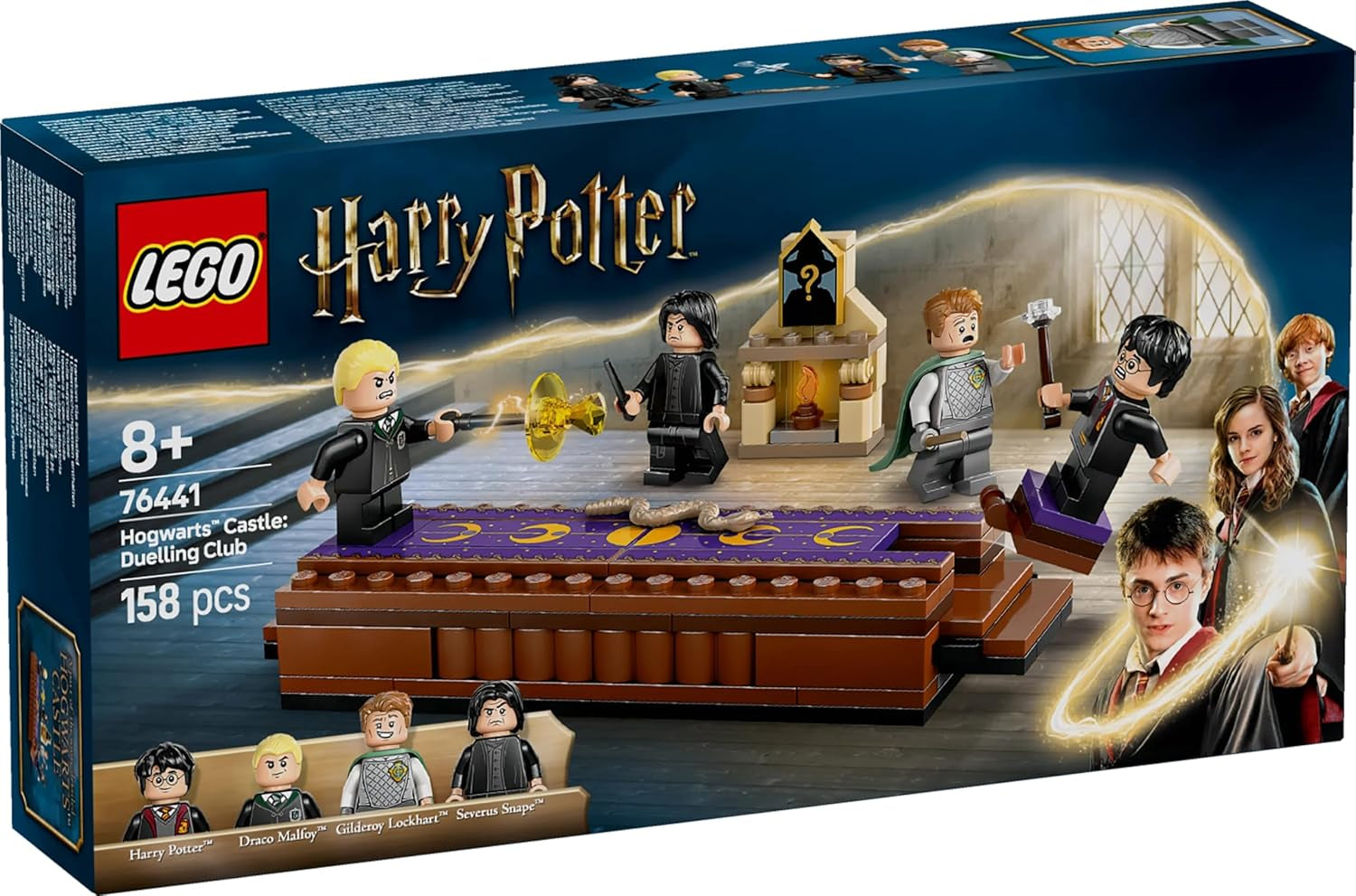 LEGO Harry Potter Château de Poudlard : ensemble de construction du club de duel avec 4 figurines incl. Draco Malfoy, Gilderoy Lockhart et Severus Snape, set Avec fonction Pour garçons et filles à partir de 8 ans 76441 Jeux de construction Besuche den LEGO-Store