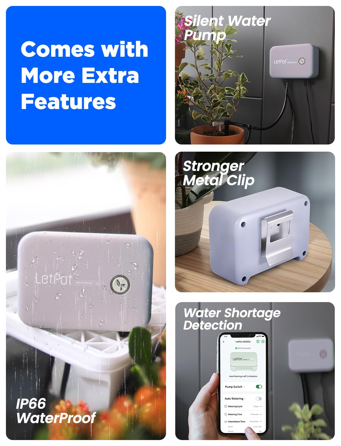 Système d'arrosage automatique d'intérieur WiFi, système d'arrosage télécommandé par application pour 10 plantes en pot, kit d'irrigation goutte à goutte automatique, arrosage des plantes d'intérieur (gris) (gris, Gen-3)