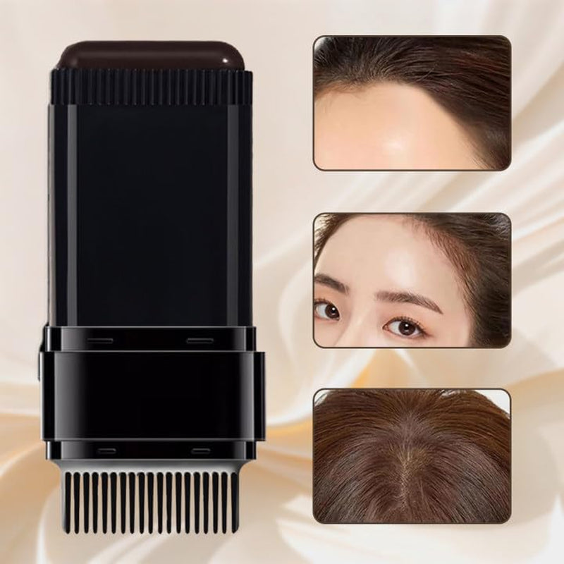 2pcs Poudre de Délié Brun Foncé, Poudre de Délié, Correcteur de Délié, Crayons de Couleur de Cheveux avec Peigne, Outil de Couvre-Cheveux Gris pour Femmes et Hommes (40g, Brun Foncé) Naty Shop Teinture pour Cheveux