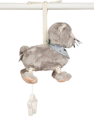 Sterntaler S cat Lilly boîte à musique - boîte à musique pour bébé en tissu doux - peluche à nouer pour les enfants - l'aide au sommeil a un effet apaisant à la maison et en déplacement, gris Jouets Bebe Naty Shop