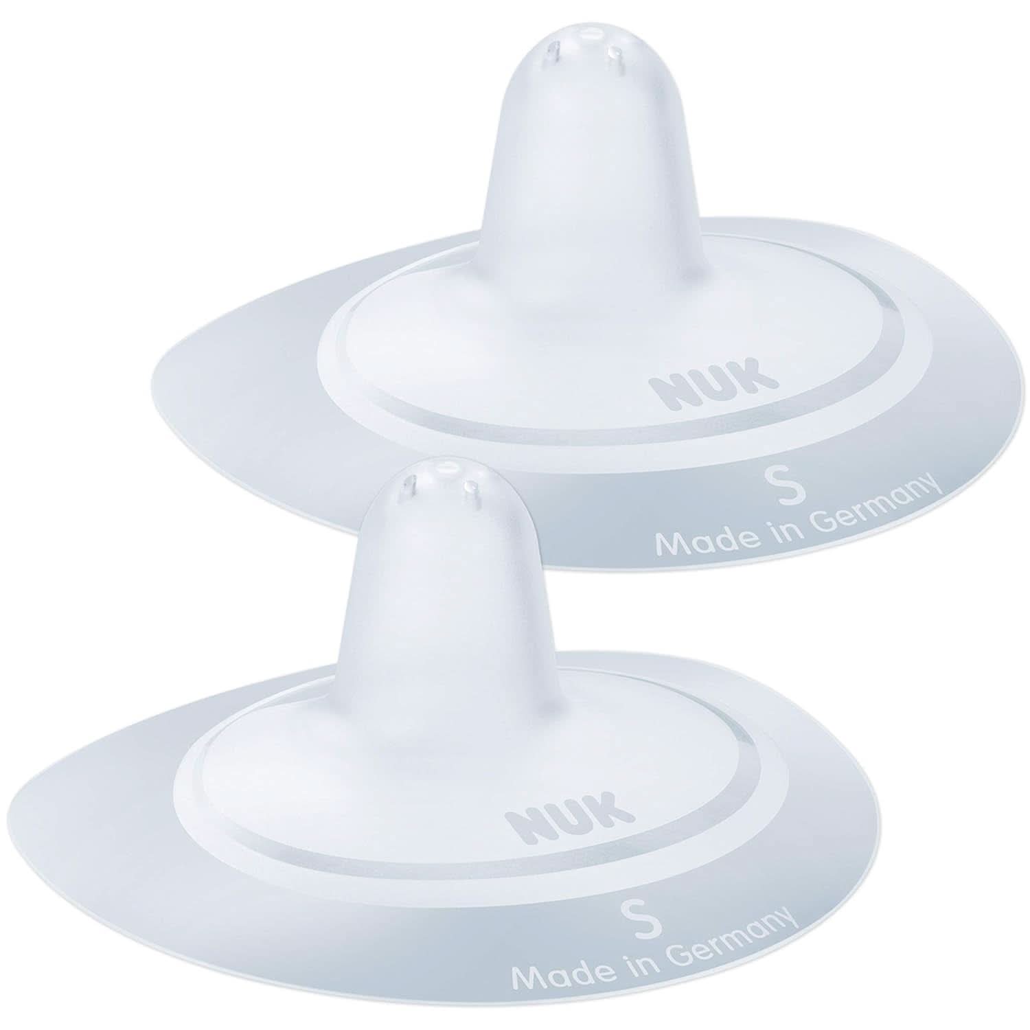 Protège-mamelons NUK | Boucliers de mamelon d'allaitement | Protège contre les mamelons douloureux | Silicone fin | Taille S (16 mm) | 2 pièces Aliments pour bébés et accessoires d'allaitement Naty Shop