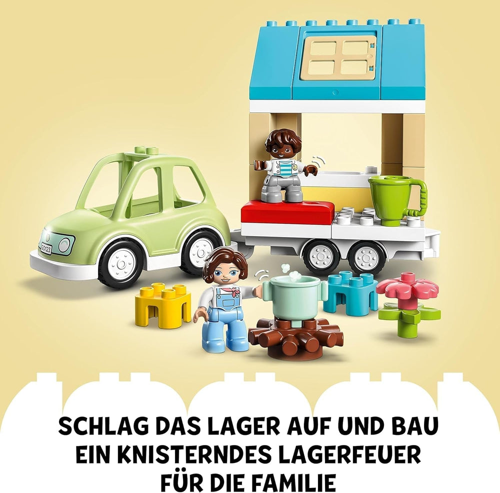 LEGO 10986 DUPLO At Home On Wheels, voiture jouet avec grandes briques, figurines et voiture jouet pour garçons et filles à partir de 2 ans, développe la motricité fine Jeux de construction Besuche den LEGO-Store
