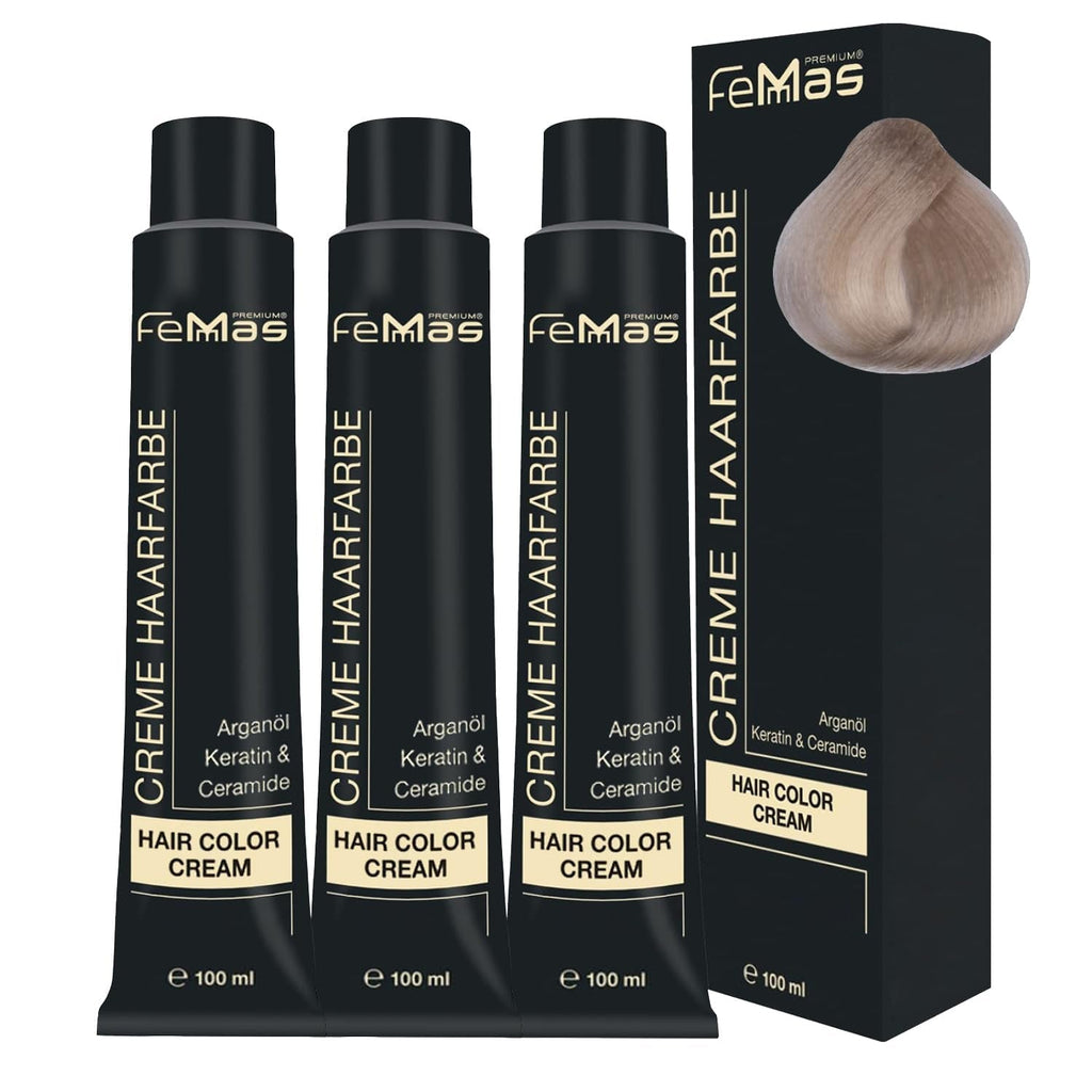 FemMas Hair Colour Pure & Mix Red I Cremă profesională cu ulei de argan, keratină și ceramide I Ca o vopsea de păr permanentă sau nuanță pentru rezultate radiante, de lungă durată I 100 ml