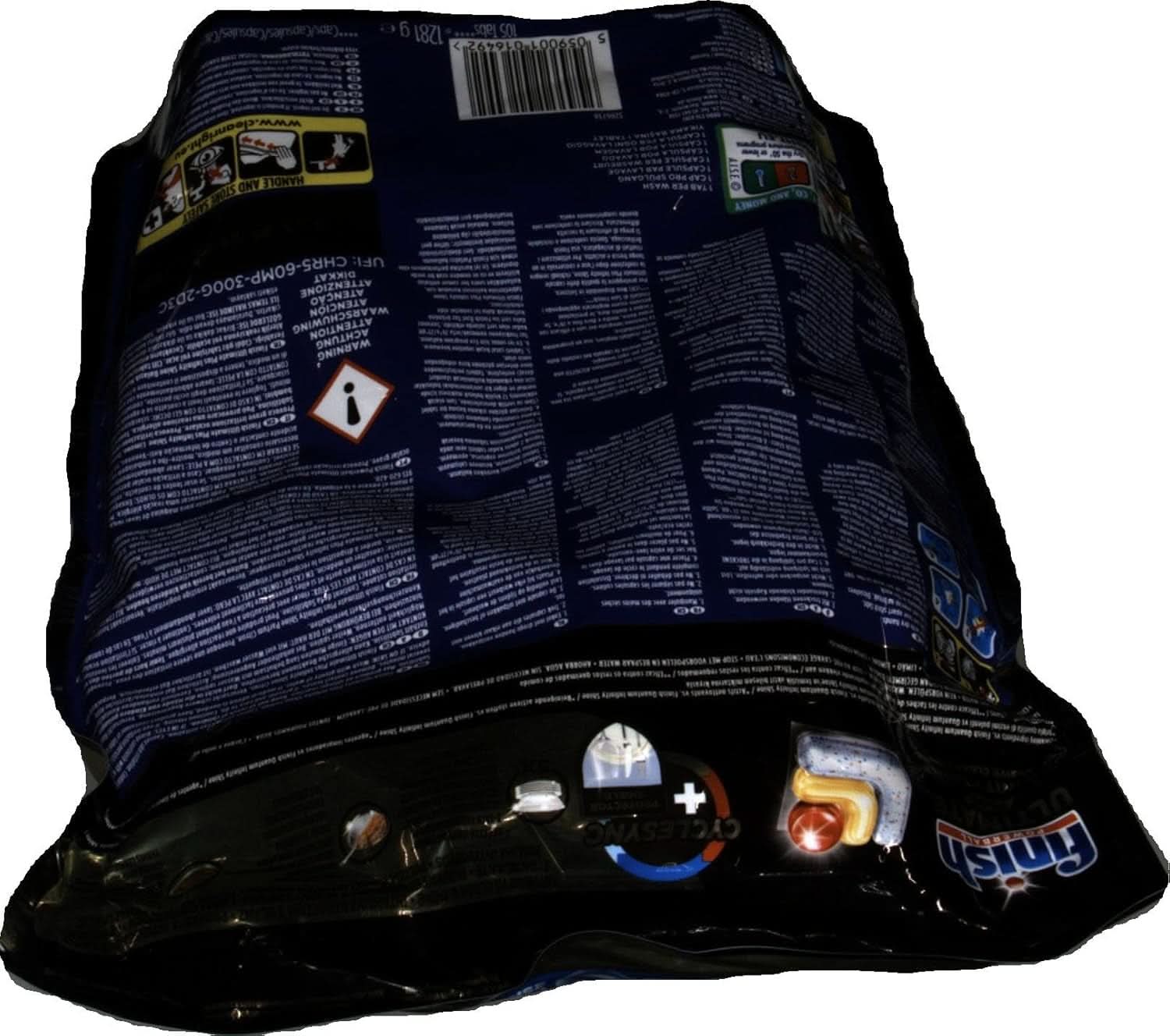 Finish Ultimate plus Infinity Shine Citrus Dishwasher Tabs - Tablete pentru mașină de spălat vase, curățare intensivă - 105 capsule, lămâie Naty Shop